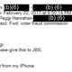 A Feb. 22 email asking Sessions aide Peggi Hanrahan to give the Heritage Foundation letter to “JBS”: Jefferson Beauregard Sessions.